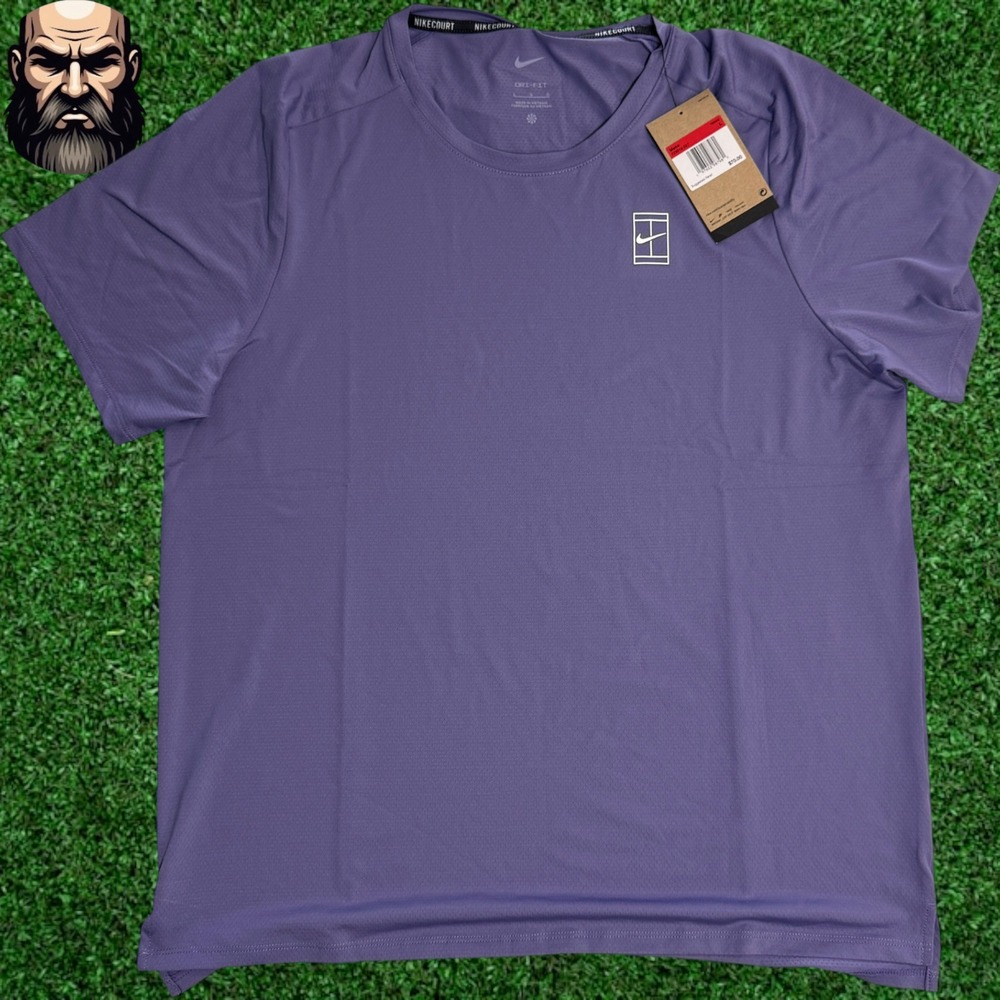 Nike Court Advantage Dri-FIT Tennis Shirt Violet FZ6912-527 Men's Size L